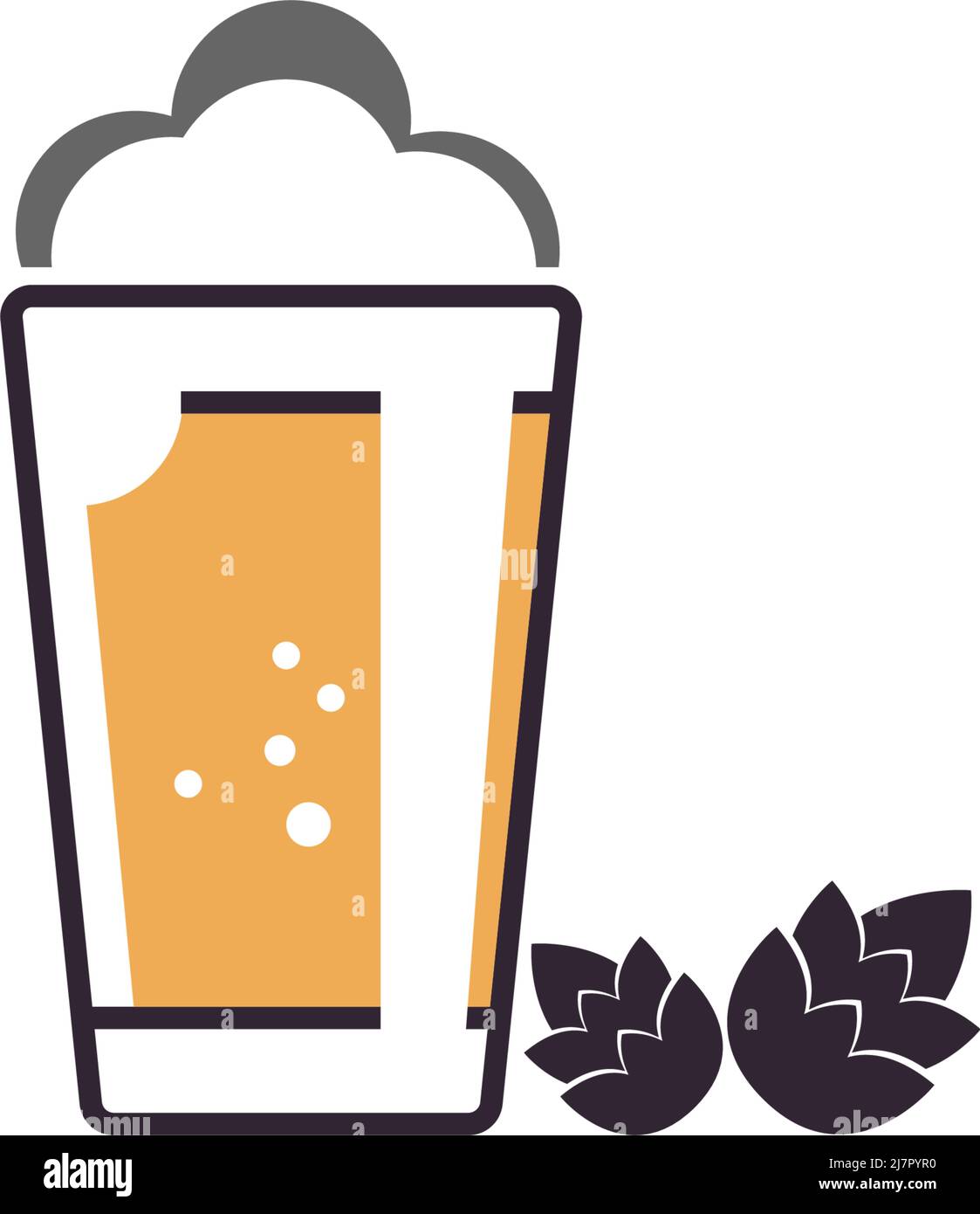 Beer icon logo design illustration template Stock Vector