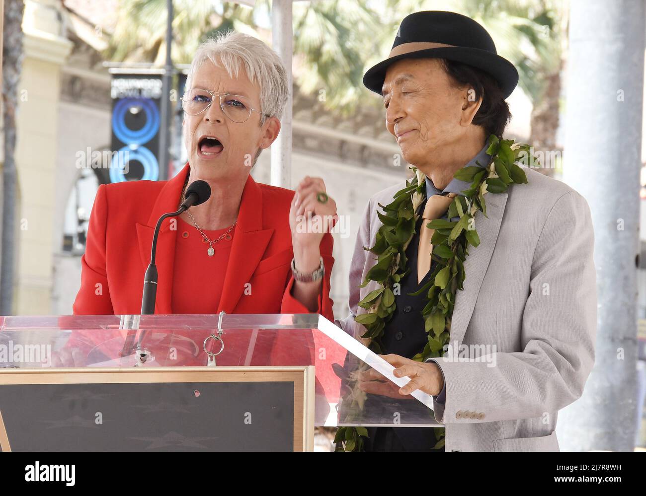 Los Angeles, USA. 10th May, 2022. (LR) Jamie Lee Curtis and James Hong