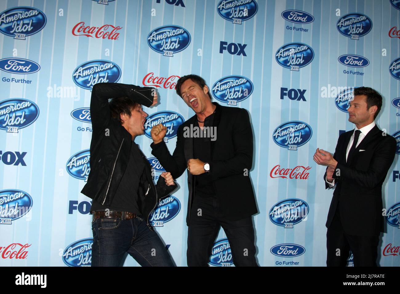 LOS ANGELES JAN 14 Harry Connick Jr, Keith Urban, Ryan Seacrest at