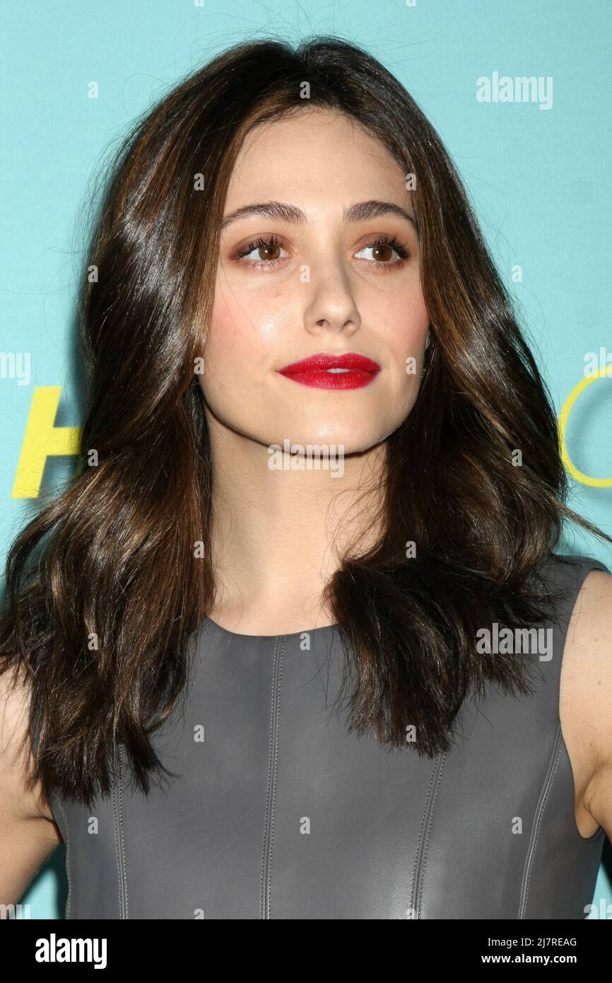 LOS ANGELES - JAN 5:  Emmy Rossum at the Showtime Celebrates All-New Seasons Of 'Shameless,' 'House Of Lies' And 'Episodes'?at a Cecconi’s on January 5, 2014 in West Hollywood, CA Stock Photo