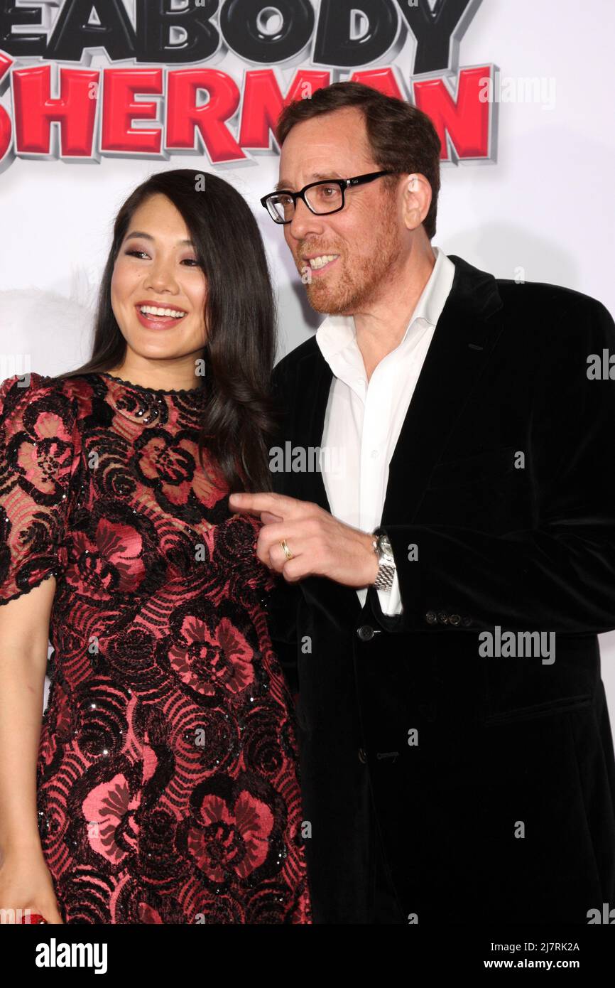LOS ANGELES - MAR 5: Crystal Kung, Rob Minkoff at the "Mr.Peabody and