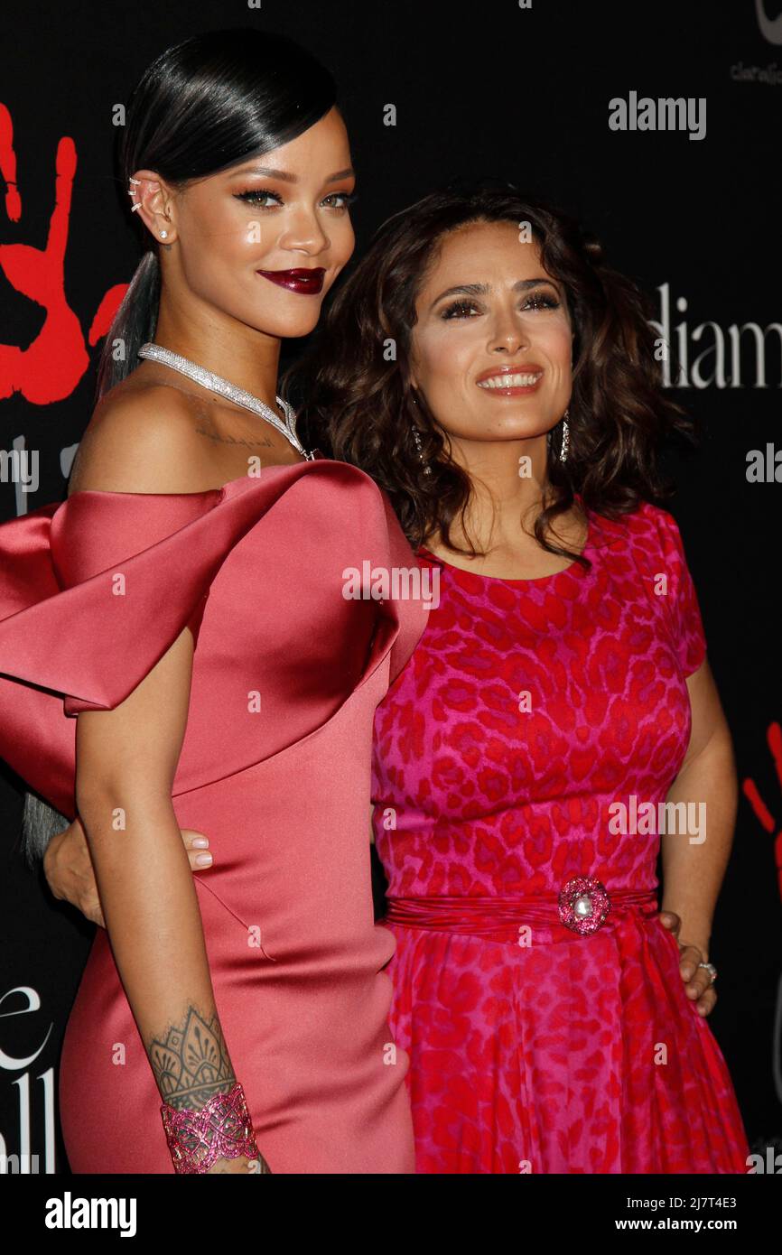 LOS ANGELES - DEC 11: Rihanna, Salma Hayek at the Rihanna's First