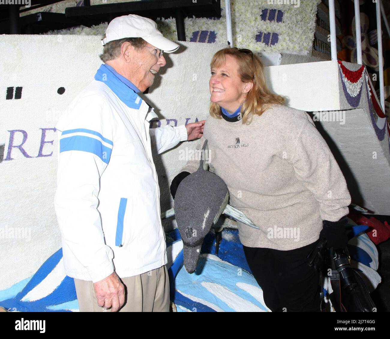 LOS ANGELES - DEC 30:  Bernie Kopell, Catrina Kopell at the Original 'Love Boat' Cast decorates Princess Cruises' Rose Parade Float at a Rosemont Pavilion on December 30, 2014 in Pasadena, CA Stock Photo