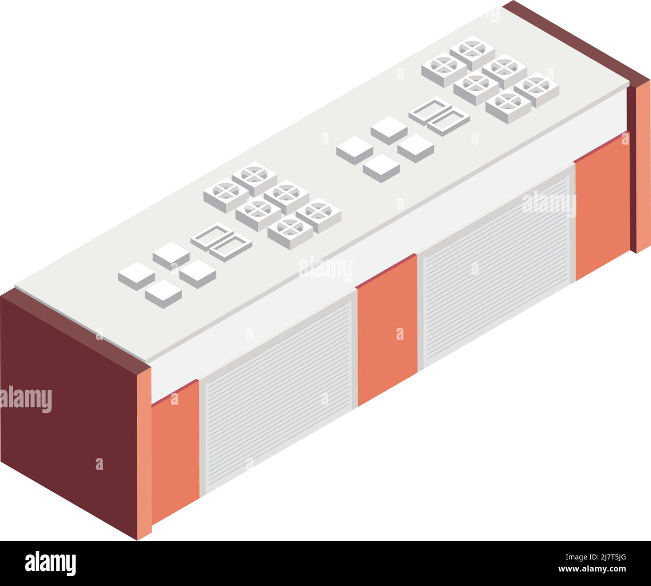 isometric gray and orange building Stock Vector Image & Art - Alamy