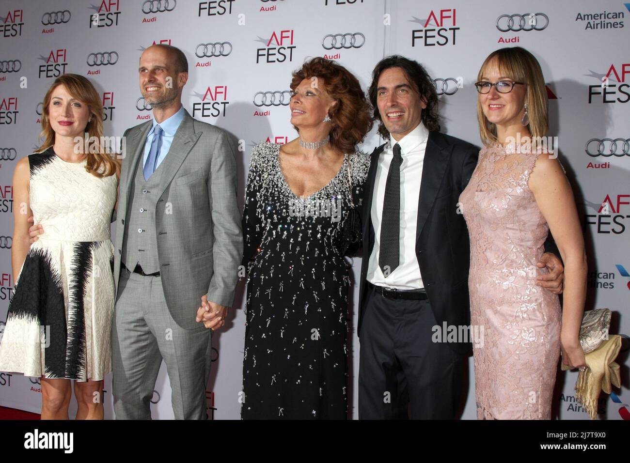 LOS ANGELES NOV 12 Sasha Alexander, Edoardo Ponti, Sophia Loren