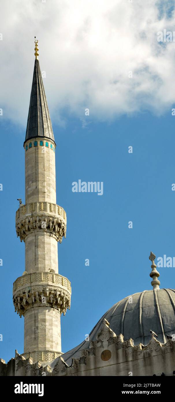 Ottoman style architecture, old mosques and minarets details, Istanbul ...