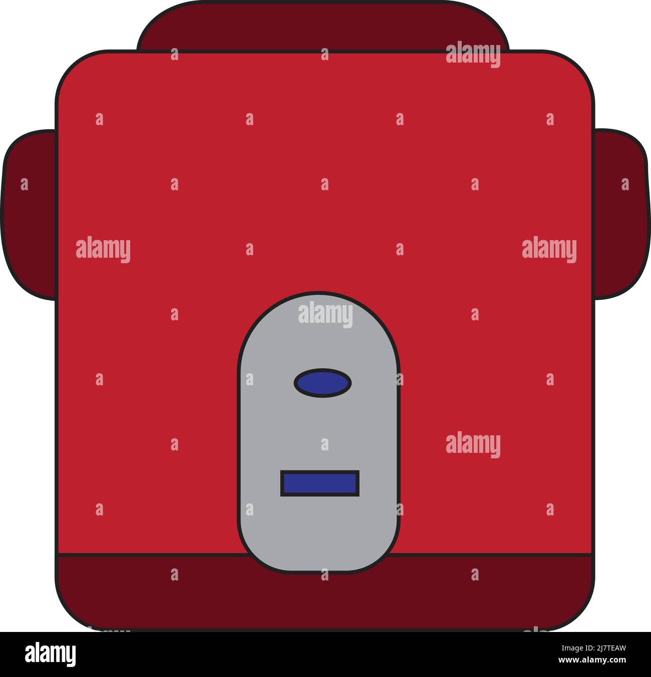 electric cooker vector illustration, gray color. on white background