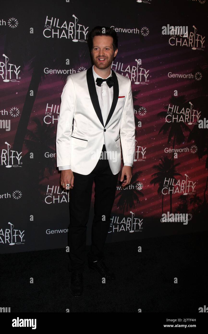 LOS ANGELES - OCT 17:  Mayer Hawthorne at the Hilarity for Charity Benefit for Alzheimer's Association at Hollywood Paladium on October 17, 2014 in Los Angeles, CA Stock Photo