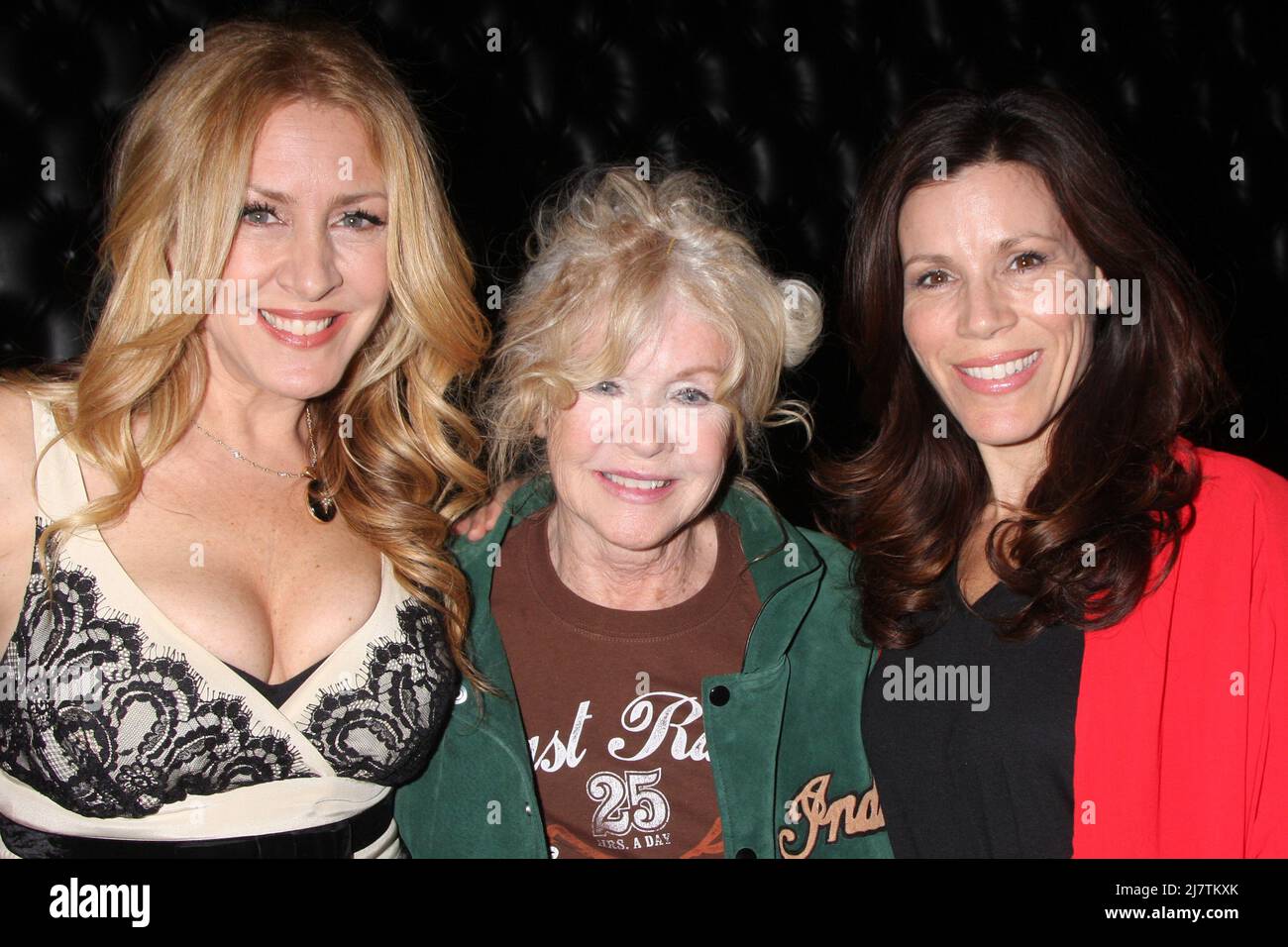 LOS ANGELES - OCT 29:  Joely Fisher, Connie Stevens, Tricia Leigh Fisher at the Joely Fisher Celebrates Birthday with family at the STIR Restaurant on October 29, 2014 in Sherman Oaks, CA Stock Photo