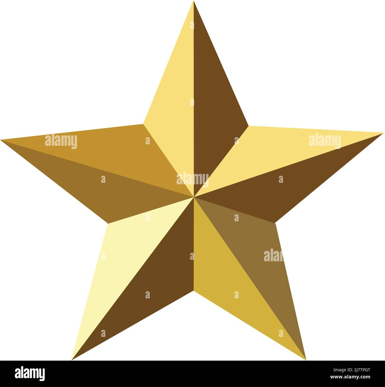 golden star on white background Stock Vector