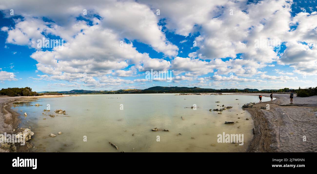 Alkaline lake in New Zealand Stock Photo Alamy