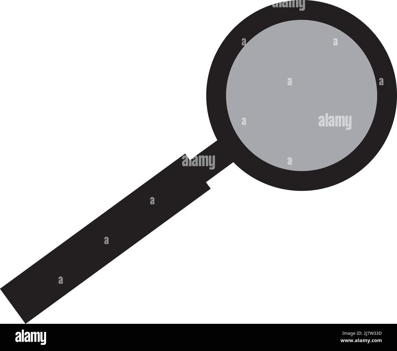 magnifying glass on white background Stock Vector