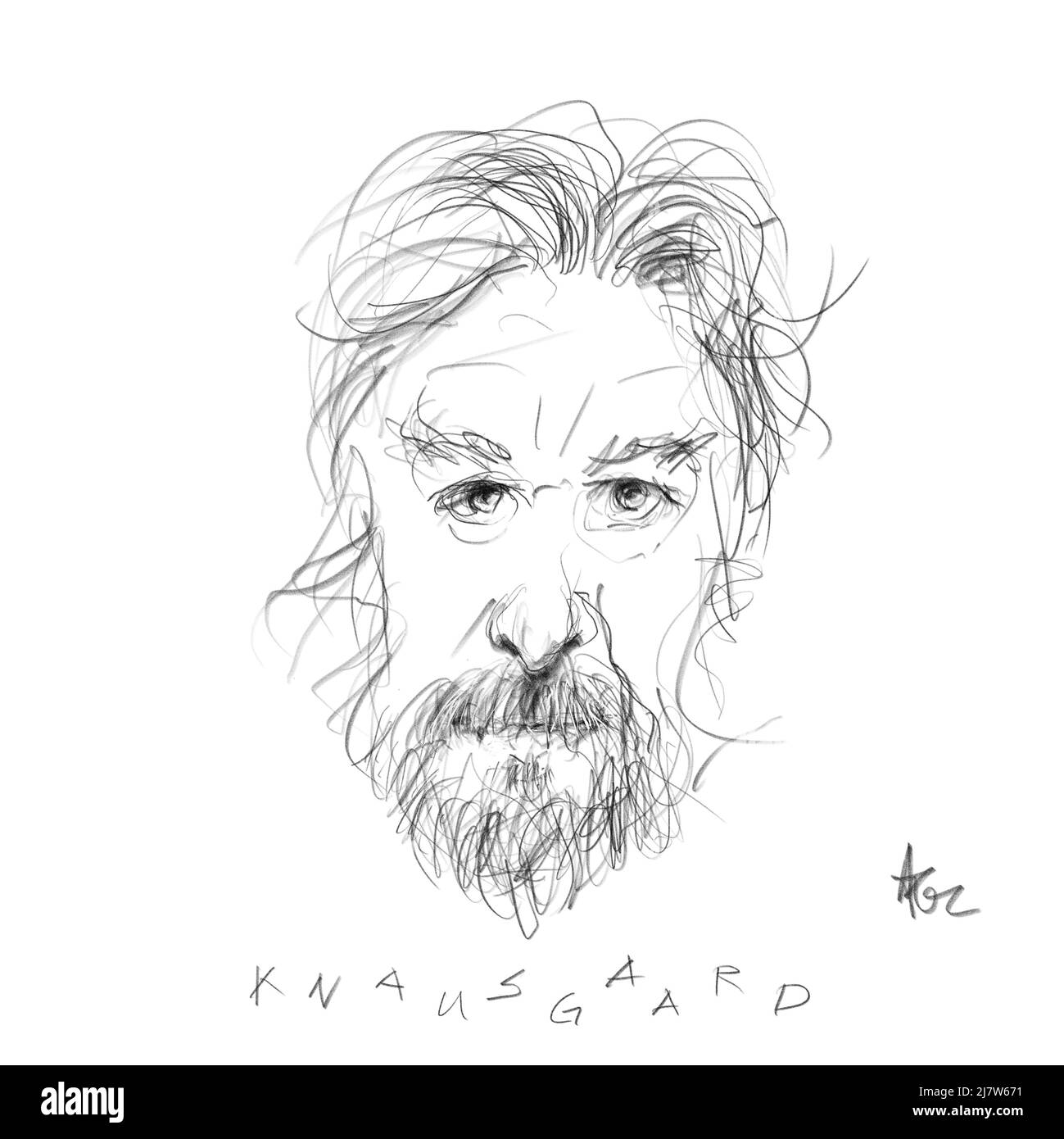 Portrait of Karl Ove Knausgard, Author Stock Photo