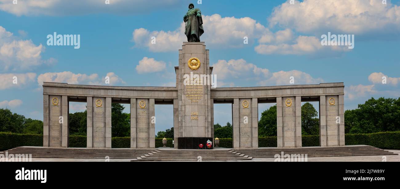 Berlin, Germany - July 18, 2010 : Soviet War Memorial Tiergarten. Soviet memorial commemorating soldiers killed in the Battle of Berlin. Stock Photo