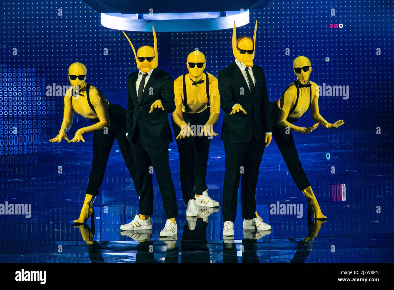 Subwoolfer for Norway performs on the stage during 1st demifinal of