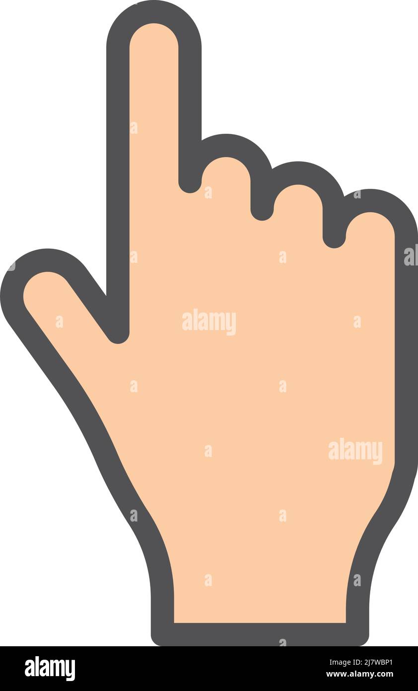 Hand icon with finger pointing. Stock Vector