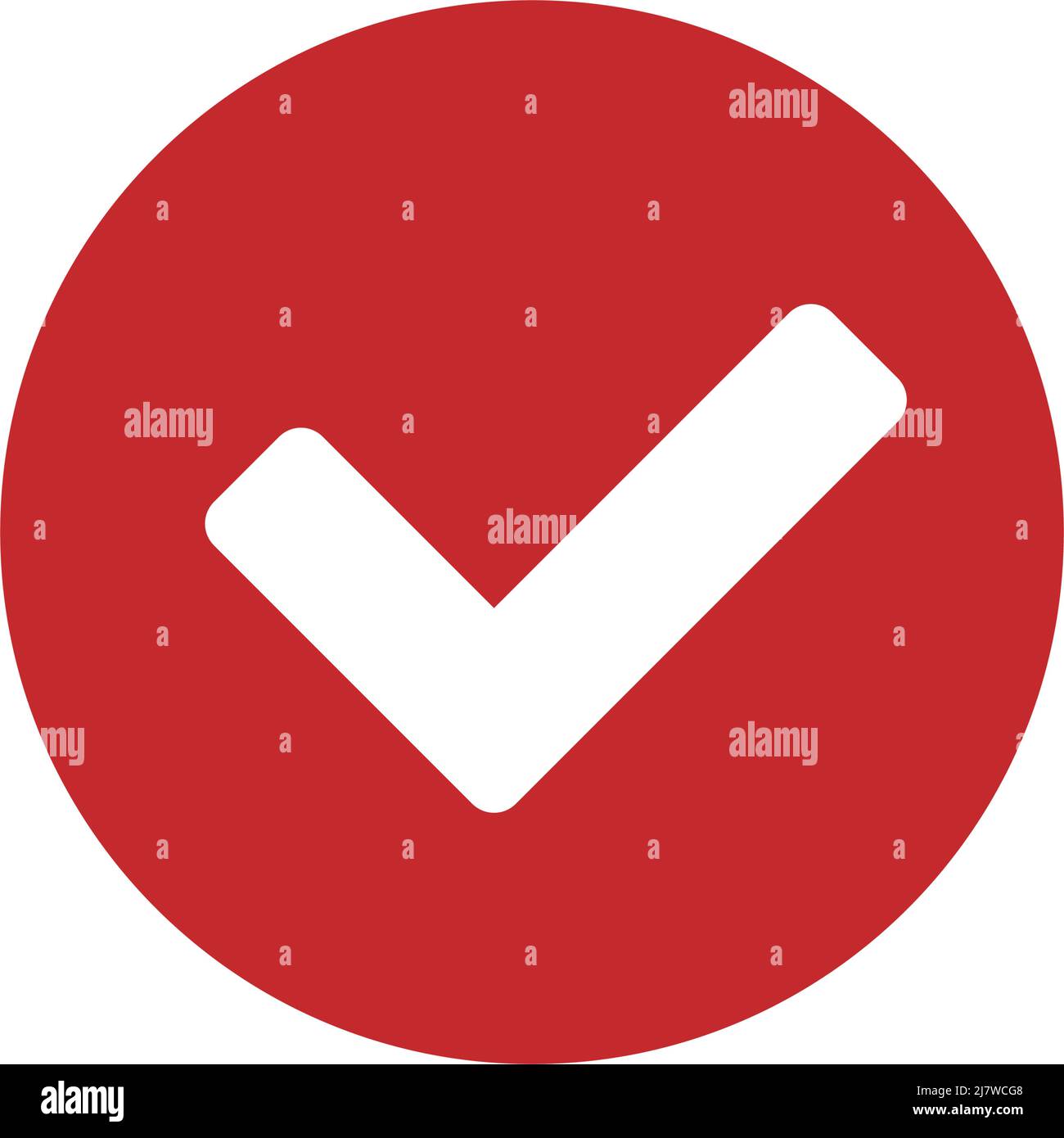 Check mark icon in red. Editable vector Stock Vector Image & Art - Alamy
