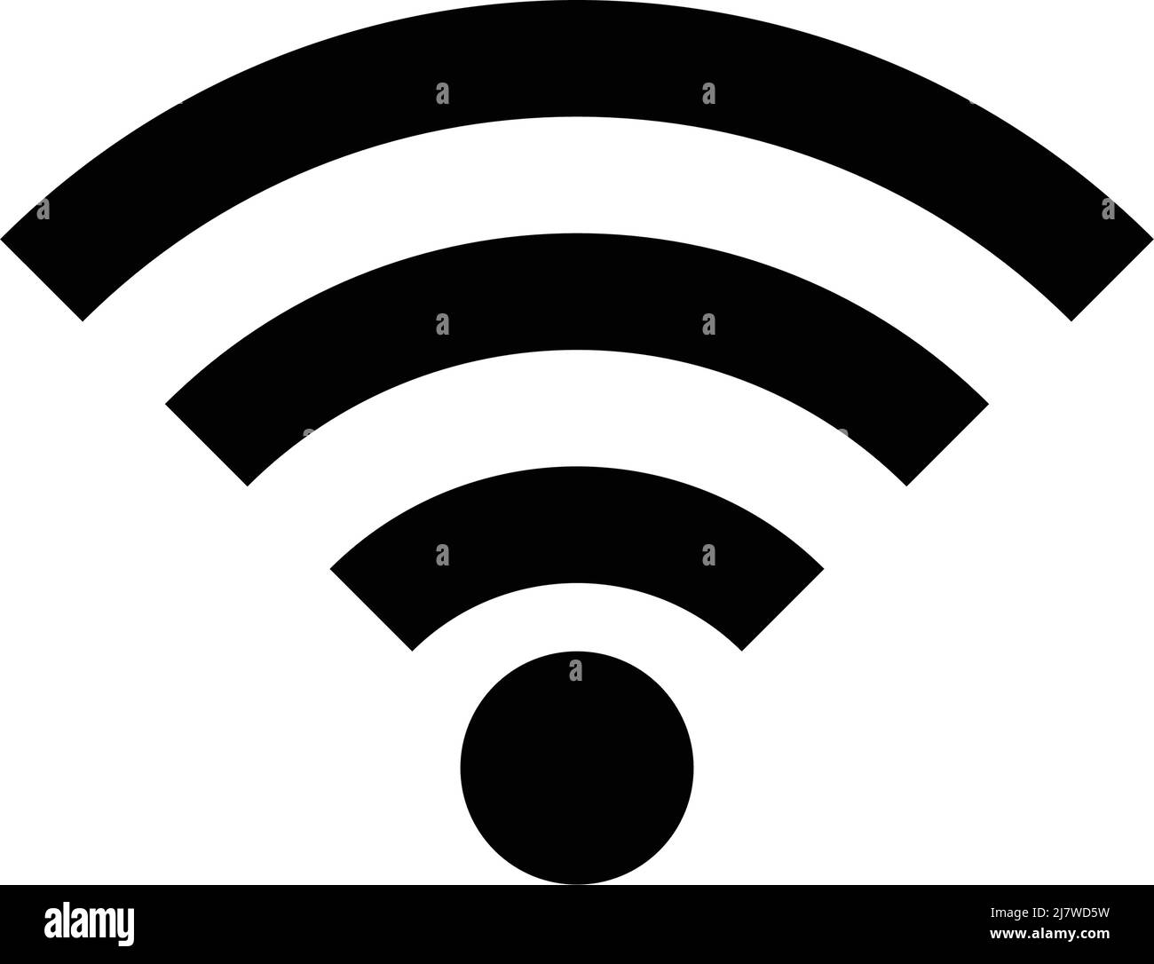 A simple wifi silhouette icon. Editable vector. Stock Vector
