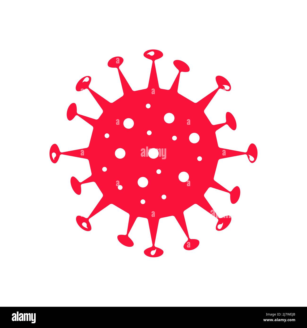 Virus flat vector icon. Covid-19 vector sign Stock Vector