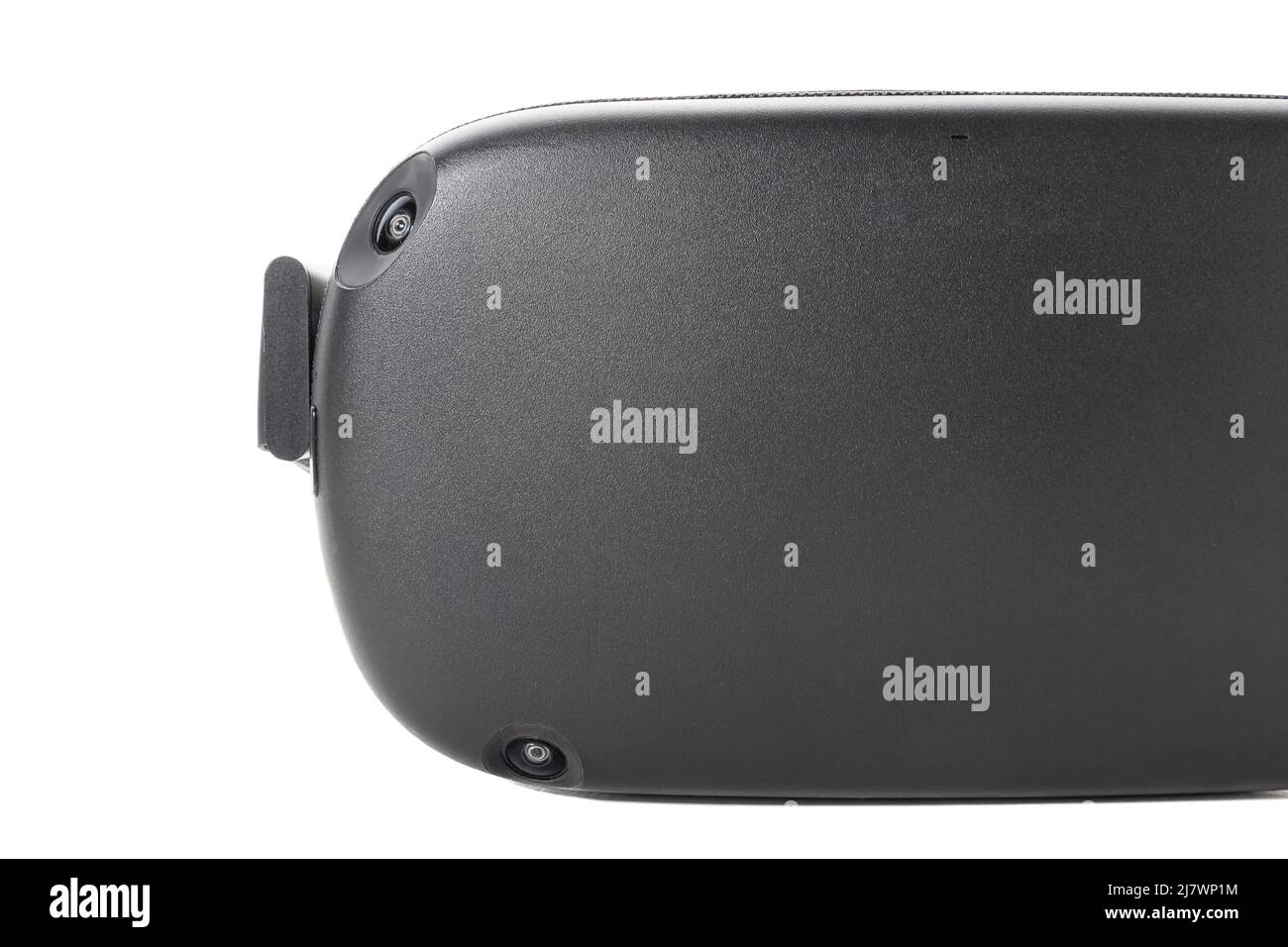 Close-up of VR glasses with cameras isolated on white background. Front ...