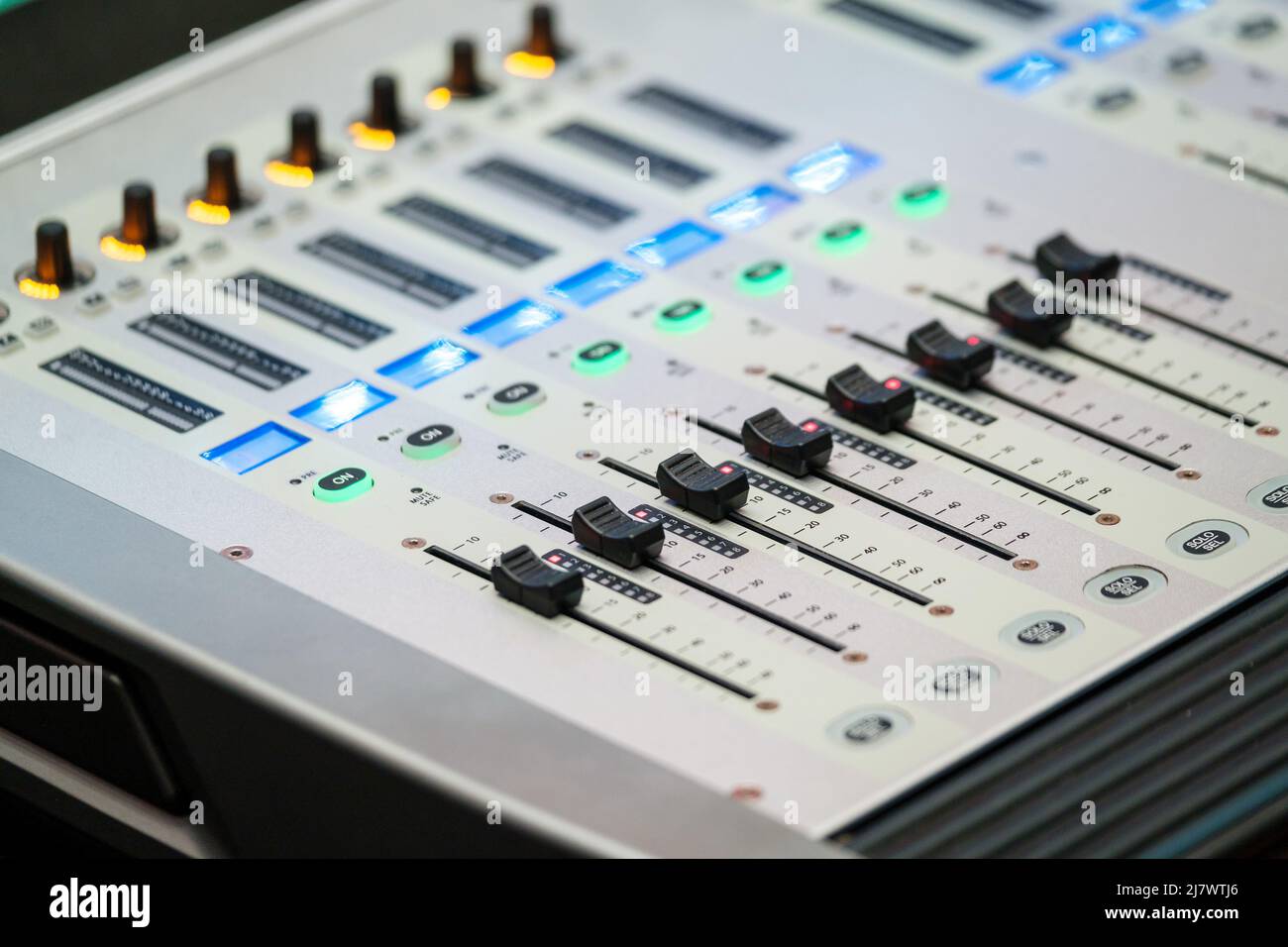 Control panel in telecommunication center Stock Photo - Alamy