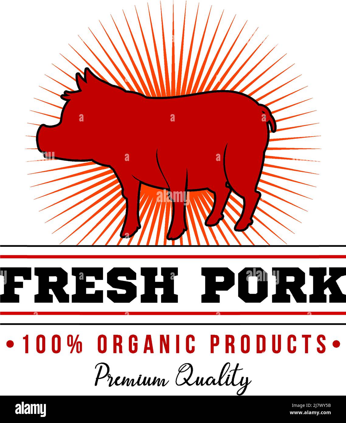 Silhouette pig logo for pork products illustration Stock Vector Image ...