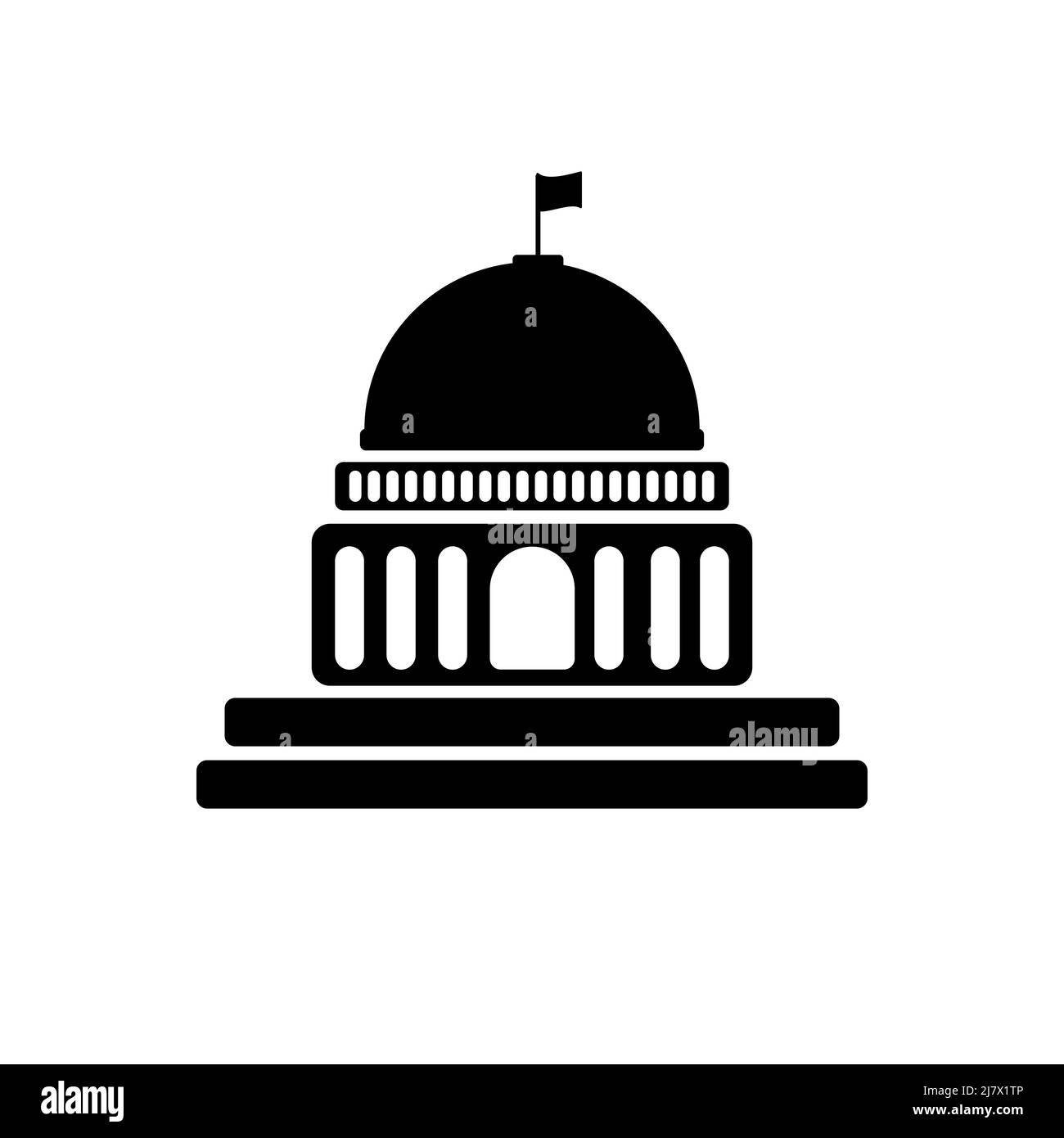 White house, congress vector icon Stock Vector