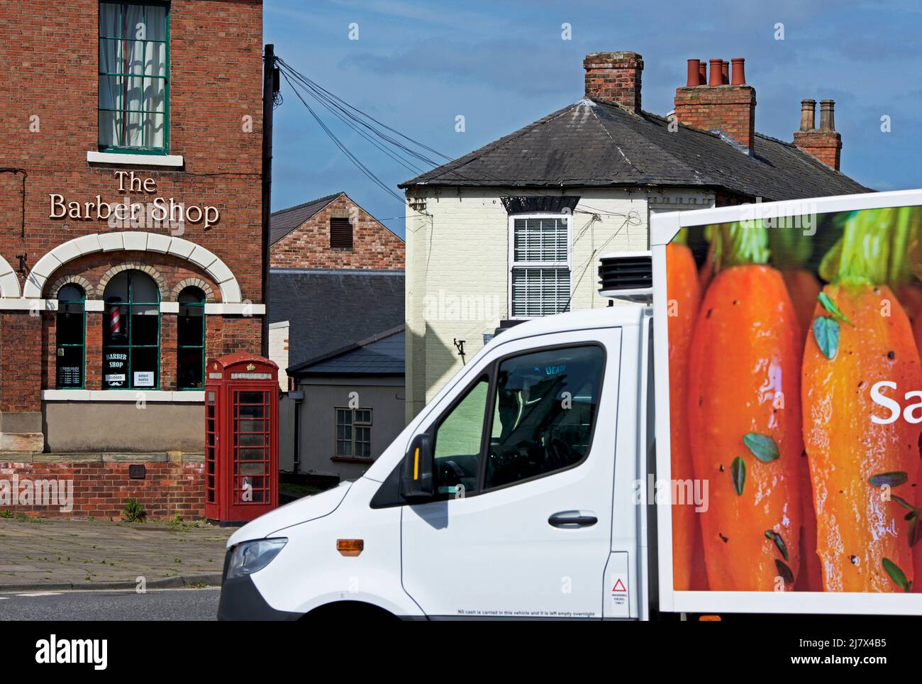 Sainsburys delivery van in Epworth, North Lincolnshire, England UK Stock Photo