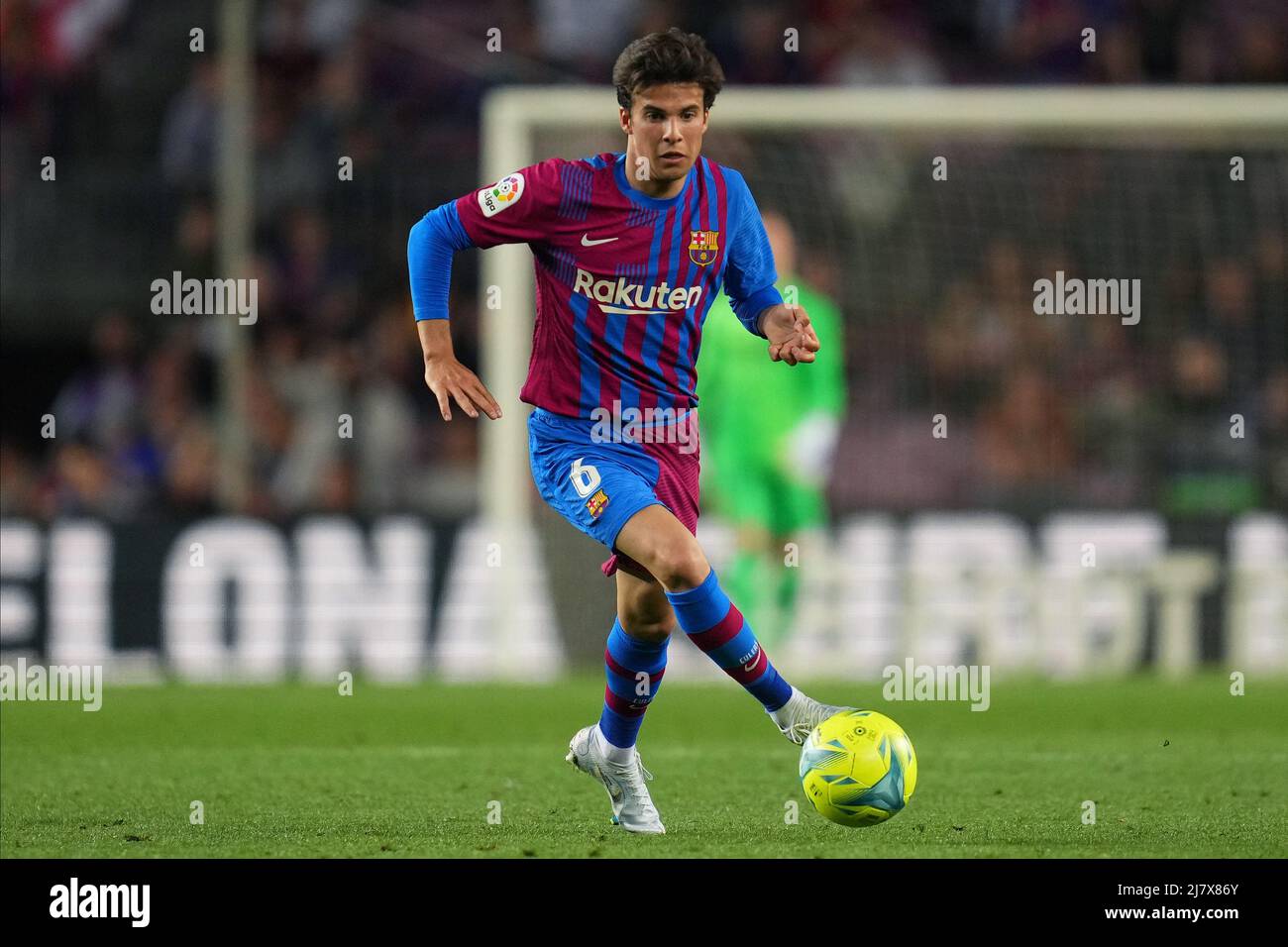 Barcelona, Spain, May 10, 2022, Riqui Puig of FC Barcelona during the La Liga match between FC Barcelona and RC Celta played at Camp Nou Stadium on May 10, 2022 in Barcelona, Spain. (Photo by Sergio Ruiz / PRESSINPHOTO) Stock Photo
