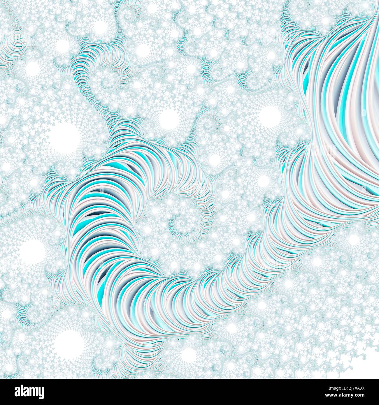 surreal futuristic digital 3d design art abstract background fractal illustration for meditation and decoration wallpaper Stock Photo