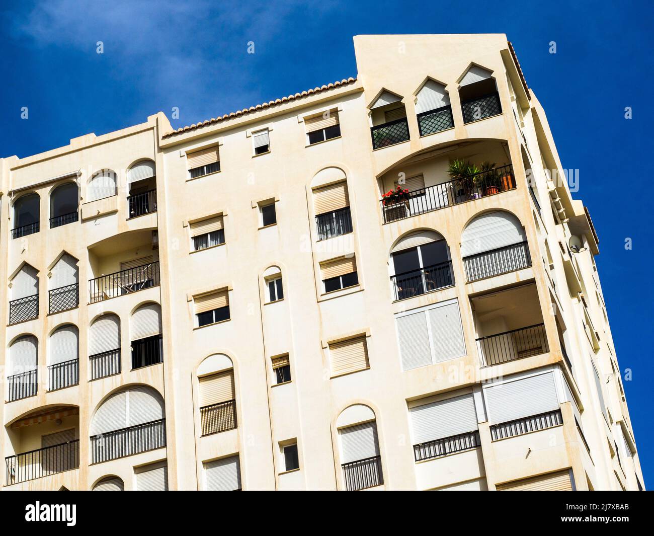 Balconies - Almunecar, Andalusia, Spain Stock Photo