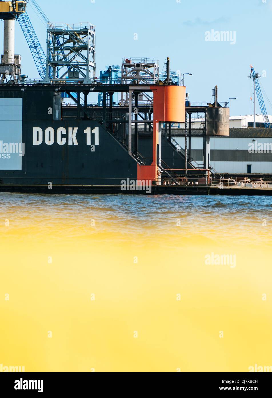Hamburg Harbor industrial port, Germany Stock Photo Alamy