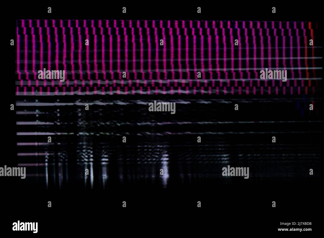 Pixelated tv screen, bad signal. TV signal failing. Abstract high resolution glitch background. Stock Photo