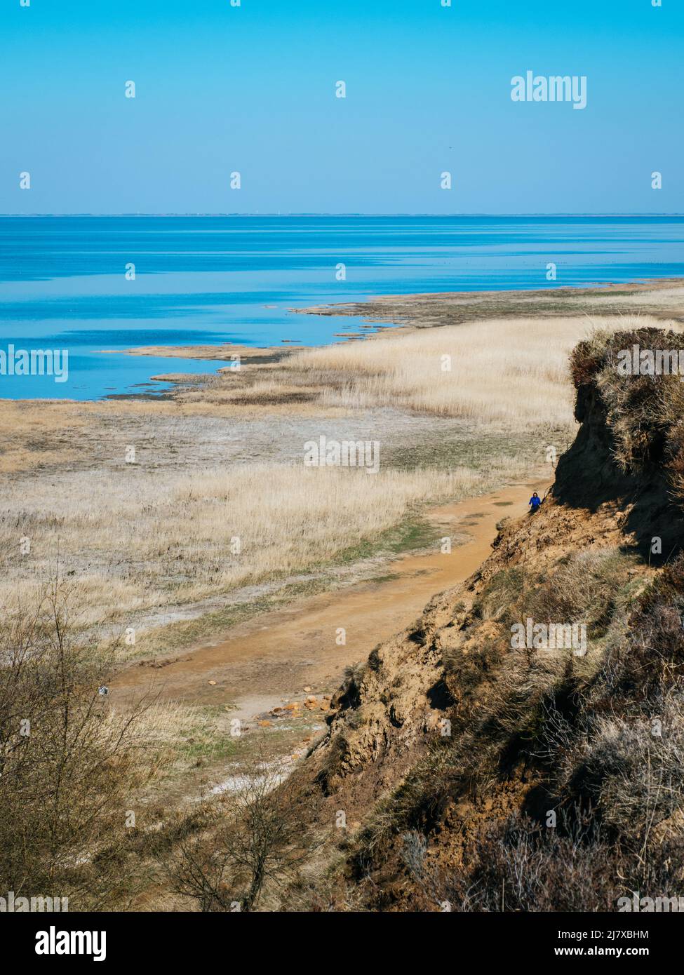 View of the Wadden North sea from the Morsum cliff on the island Sylt in Germany Stock Photo