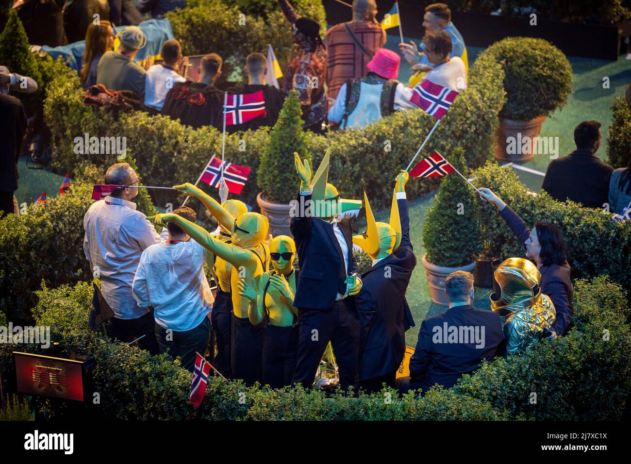 Turin, Italy 20220510.Subwoolfer celebrates that they will be in the Eurovision final after