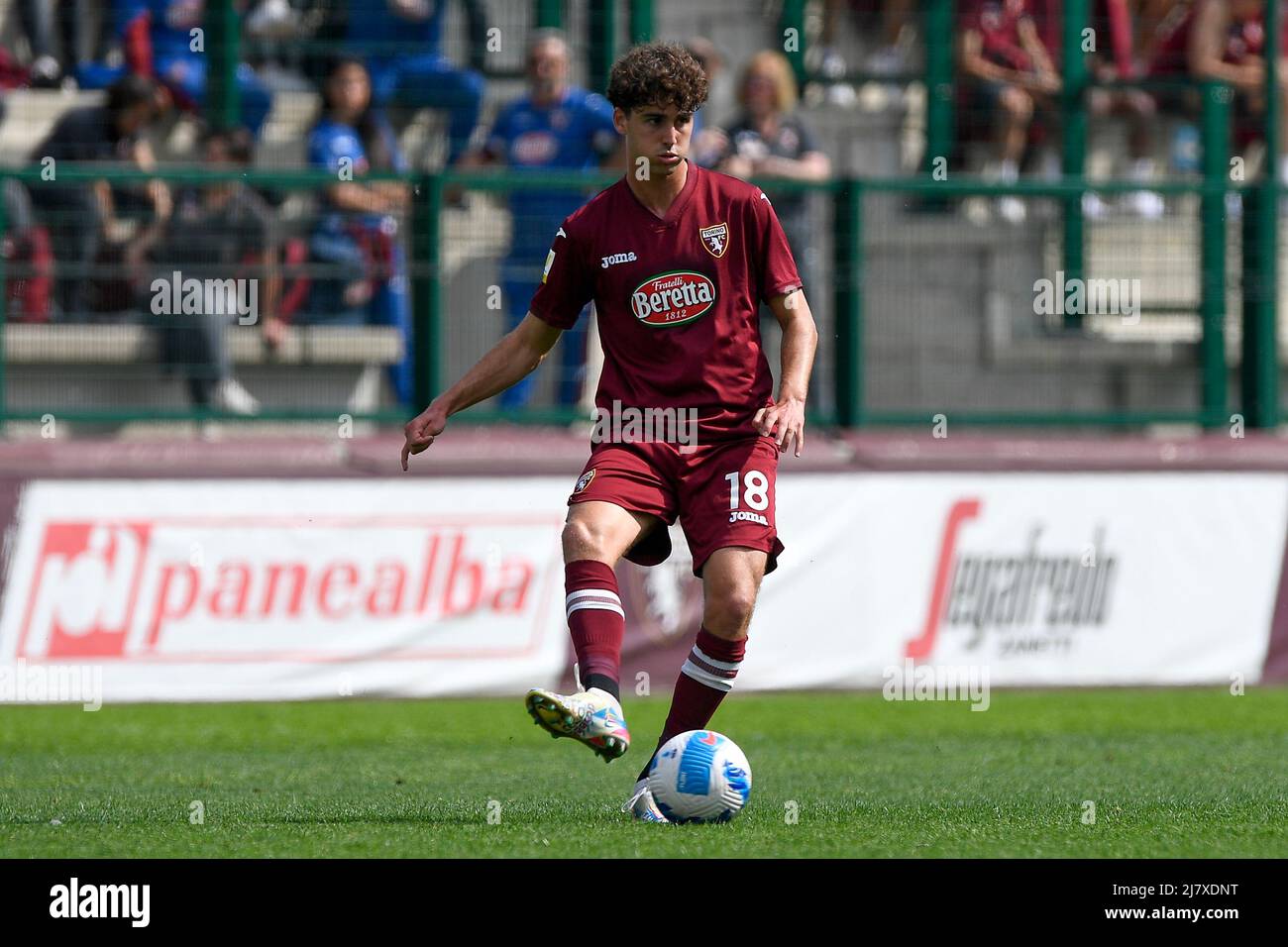 Turin, Italy. 09 May 2022. Matthew Garbett of Torino FC U19 in action during the Primavera 1 football match between Torino FC U19 and Atalanta BC U19. Credit: Nicolò Campo/Alamy Live News Stock Photo