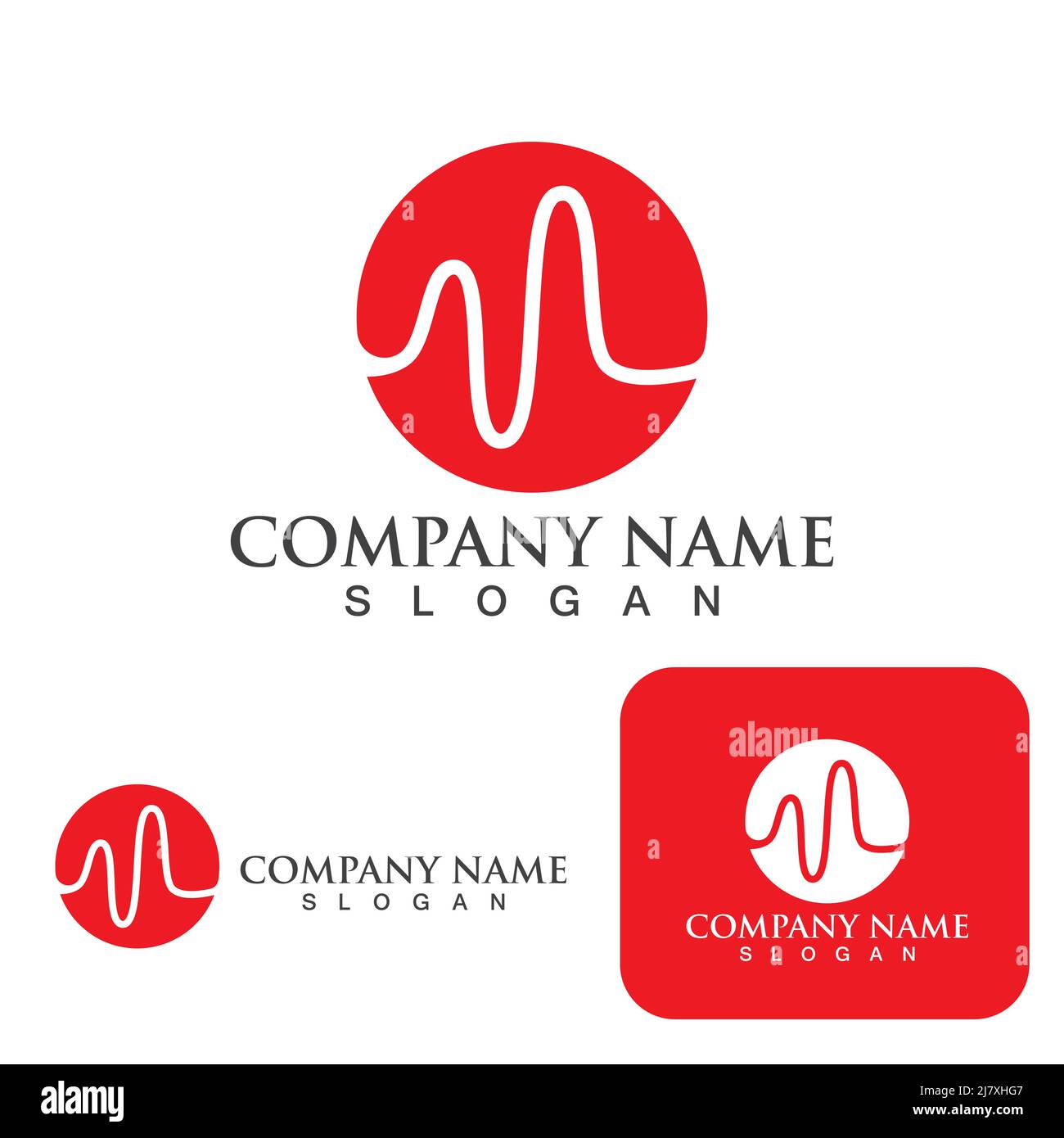 Heartbeat logo and symbol template design element Stock Vector Image ...