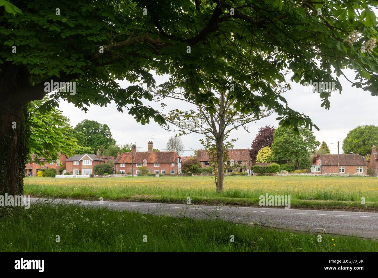 Dunsfold Common and village, Surrey, England, UK Stock Photo