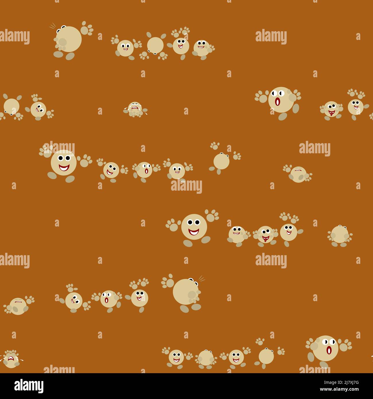 emoticons in various positions and expressions pattern Stock Vector