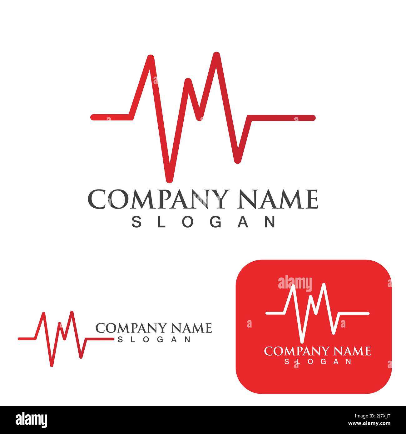 Heartbeat logo and symbol template design element Stock Vector Image ...