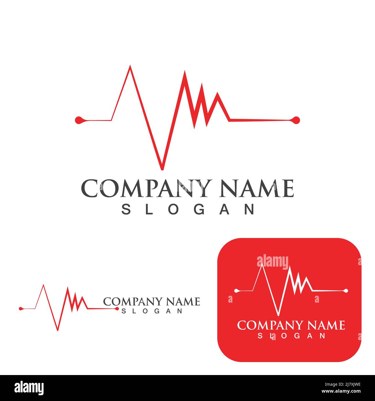 Heartbeat logo and symbol template design element Stock Vector Image ...
