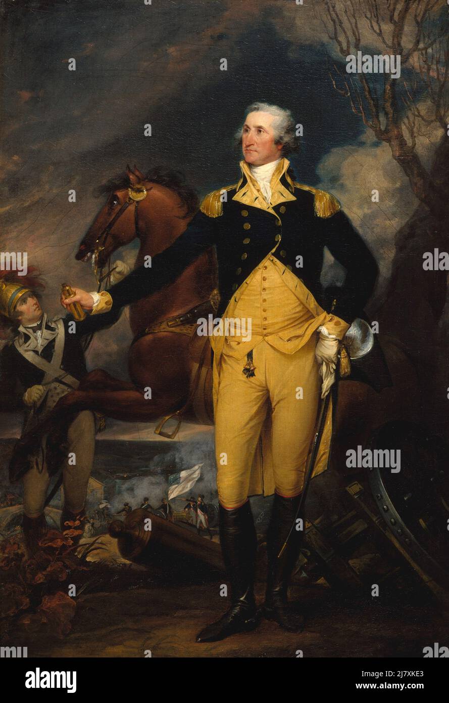George Washington before the Battle of Trenton Stock Photo