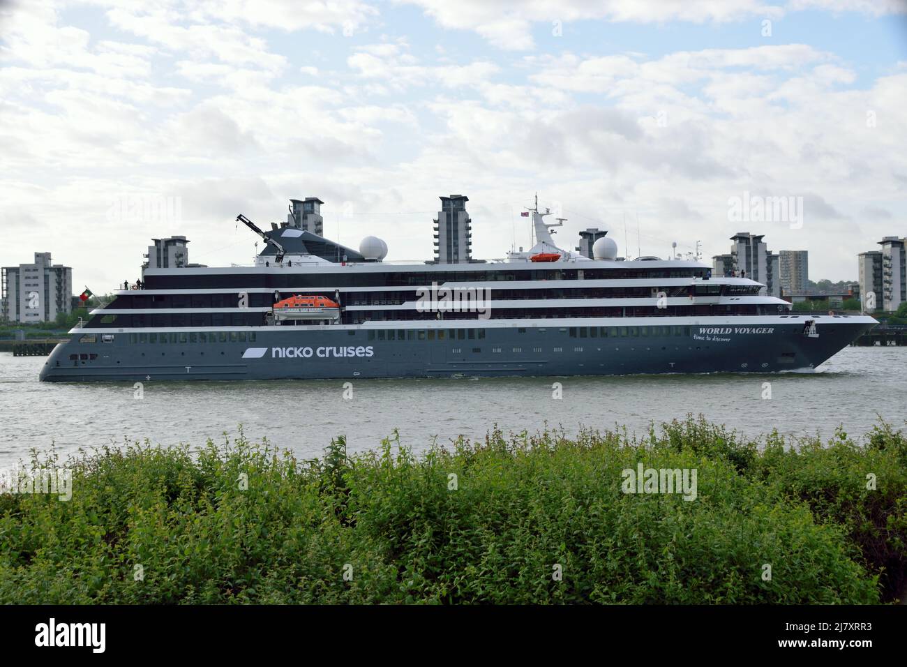 Paying it's first visit to London the new Nicko Cruises ship World