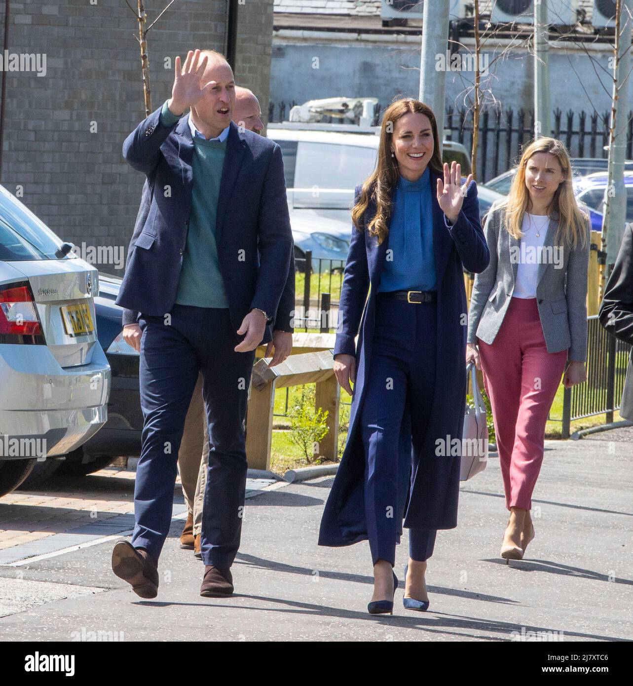 The Duke and Duchess of Cambridge during a visit to the Wheatley Group in Glasgow, to hear about the challenges of homelessness in Scotland. Picture date: Wednesday May 11, 2022. Stock Photo