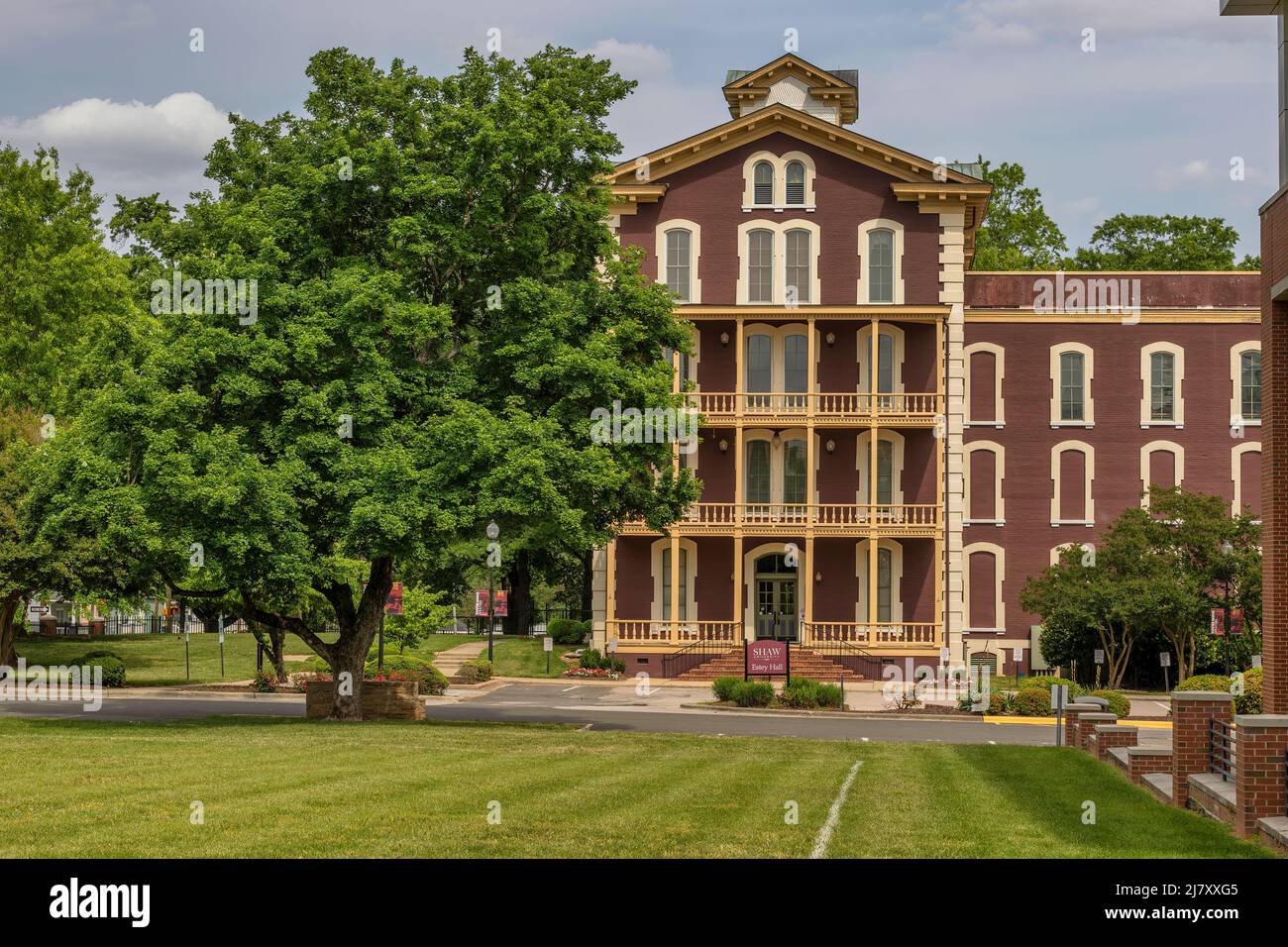 Raleigh, North Carolina, USA - May 1, 2022: Estey Hall built in 1873 the first building build for higher education for the African-American. Stock Photo