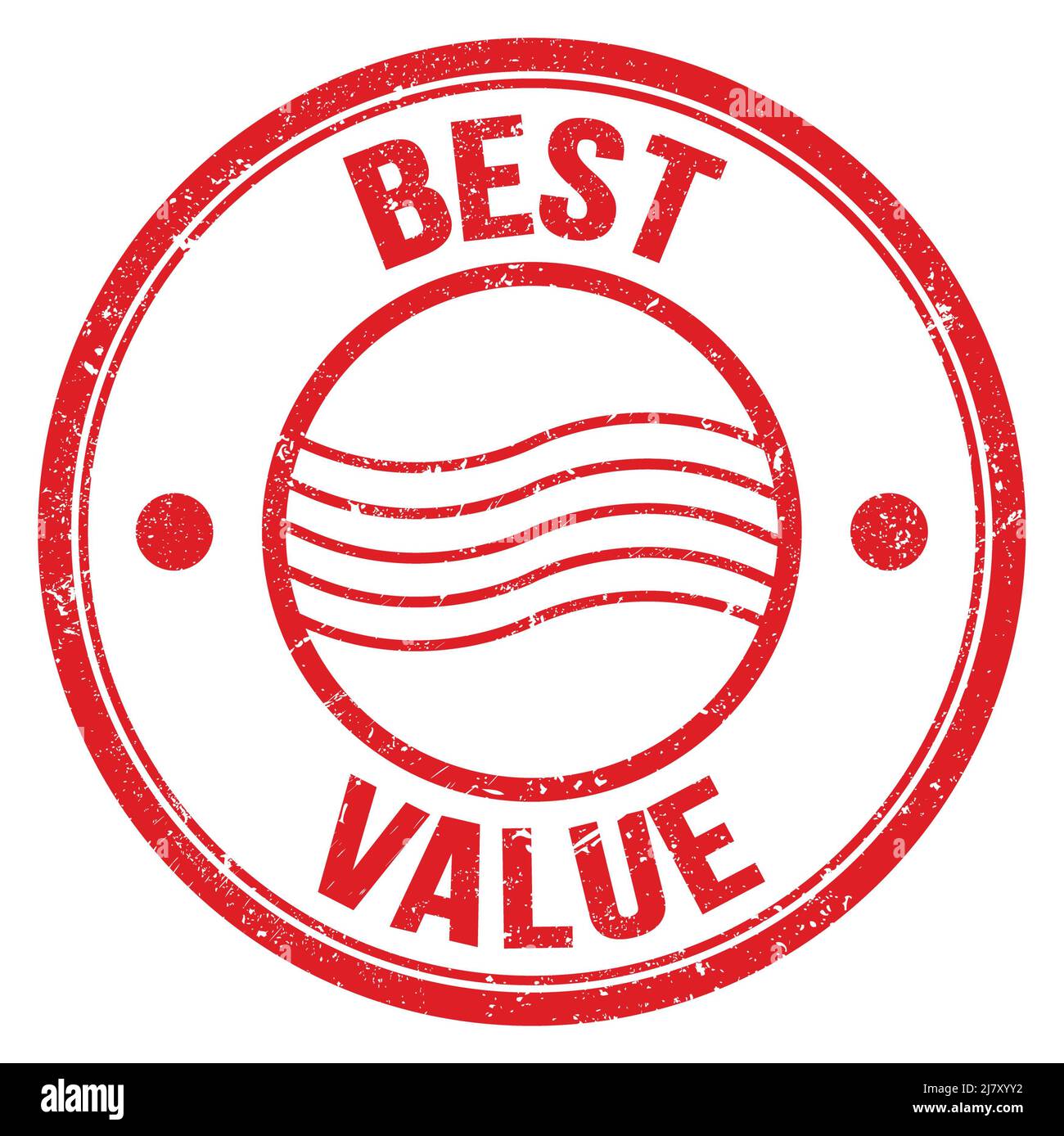 BEST VALUE text written on red round postal stamp sign Stock Photo Alamy