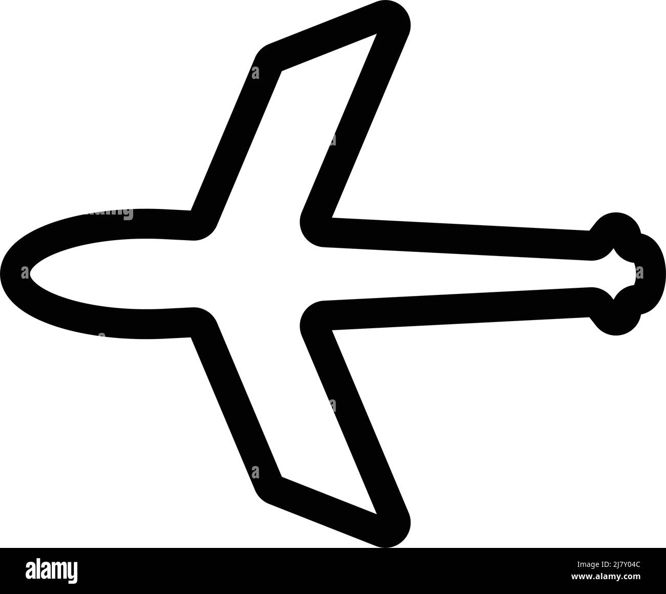 A simple airplane icon. Traffic. Editable vector Stock Vector Image ...