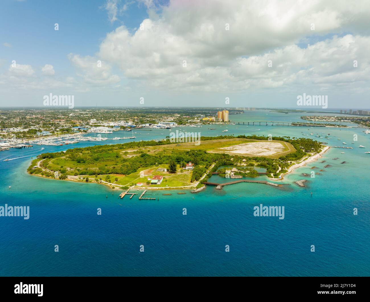 Aerial photo of Peanut Island West Palm Beach FL Stock Photo Alamy