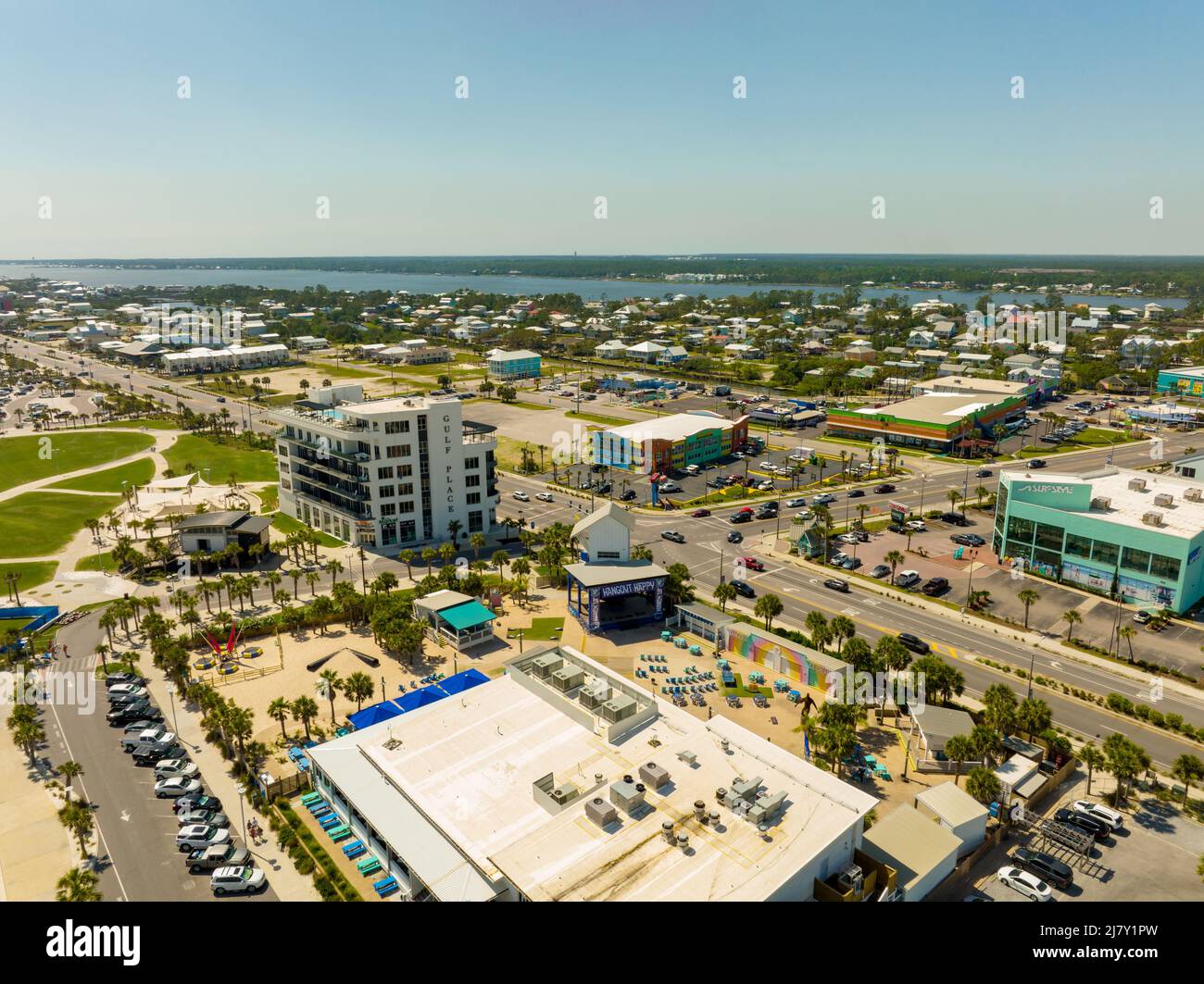 Aerial drone photo The Hangout Gulf Shores AL USA Stock Photo Alamy
