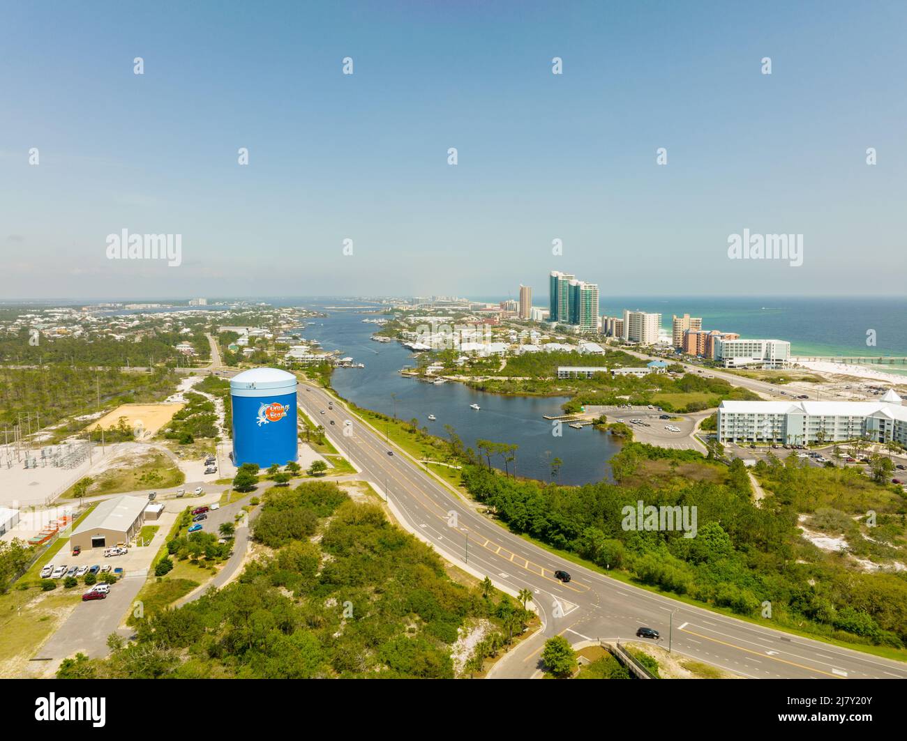 Aerial photo Orange Beach Water Tower Stock Photo Alamy